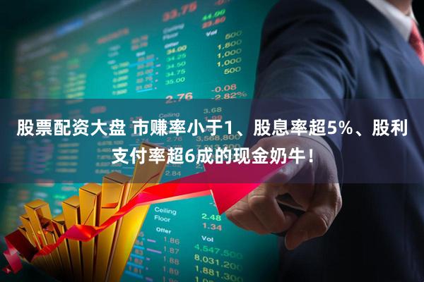 股票配资大盘 市赚率小于1、股息率超5%、股利支付率超6成的现金奶牛！